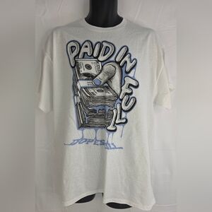 Gildan White 'Paid in Full' Graphic Tee Size XL AS-3237